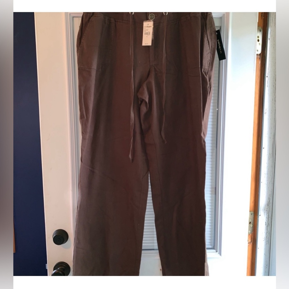 NWT Lane Bryant brown linen pants 3X